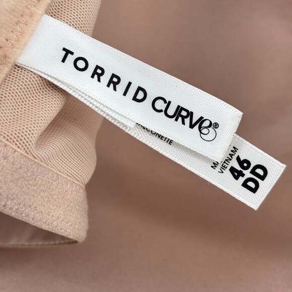 Torrid Curve Bra Size 46DD Beige Nude Lightly Lined Balconette Underwire - Picture 2 of 6